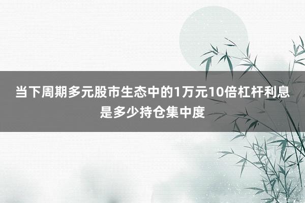 当下周期多元股市生态中的1万元10倍杠杆利息是多少持仓集中度